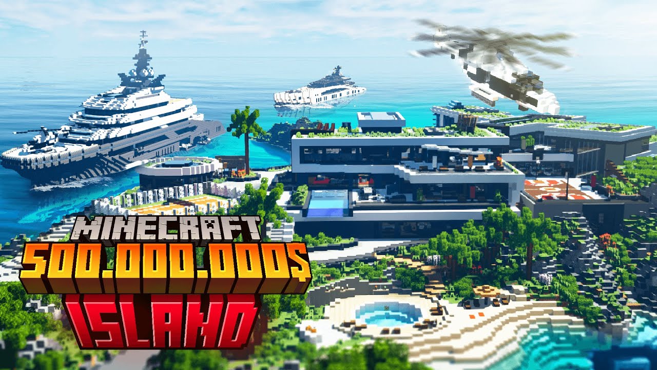 I built a $500M MEGA MANSION in MINECRAFT (FREE DOWNLOAD)