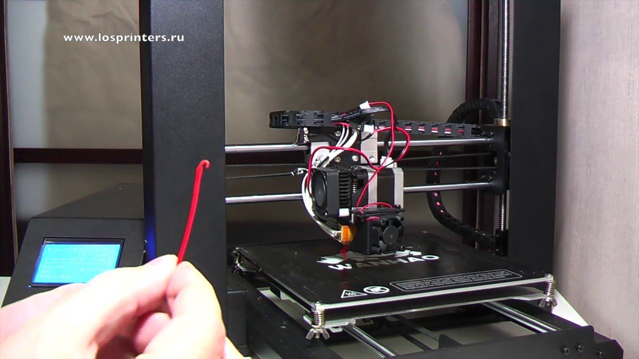 Wanhao Duplicator i3 Выгрузка пластика www.losprinters.ru