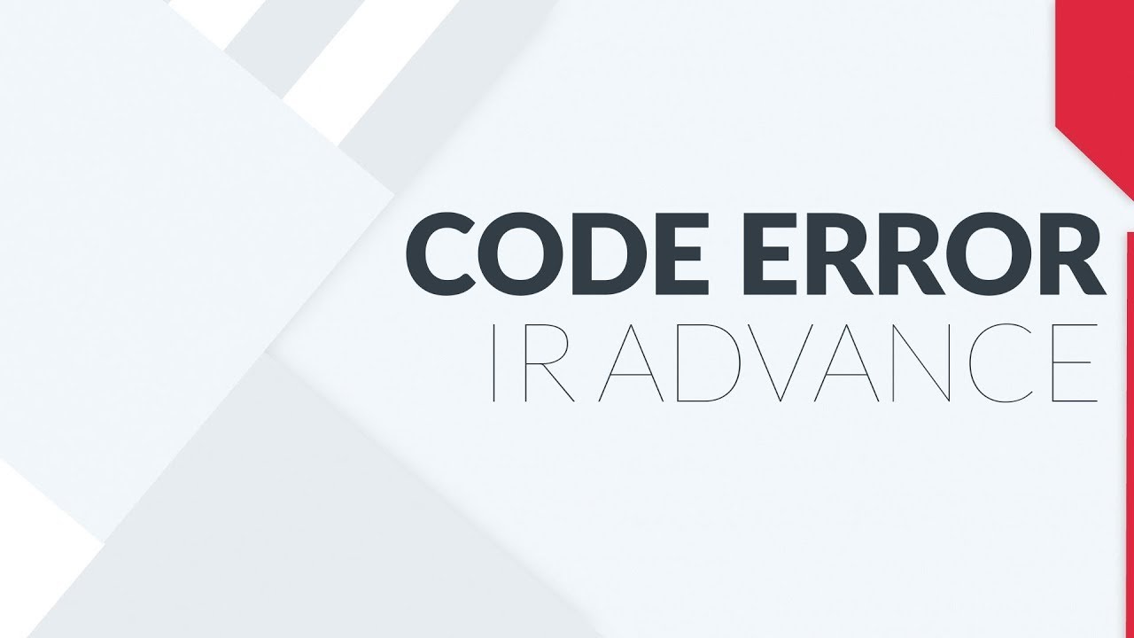 Code Error IR Advance Part 83 (code : E5F2-8002, E5F3-8001, E5F3-8002)