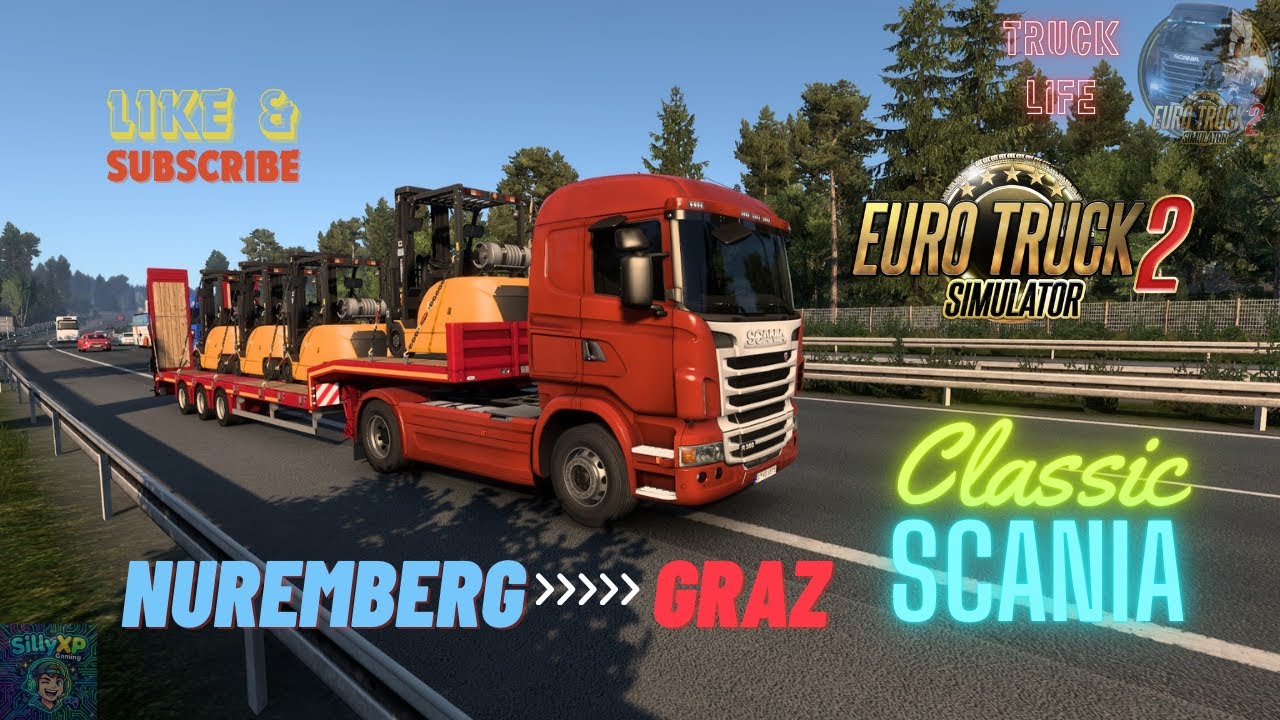 19 Tons of Forklifts | Scania R 2009 Normal Cab | ETS2 Nuremberg → Graz