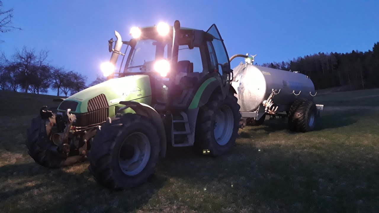 Güllefahren am Abend | Deutz-Fahr 105 Bauer V70 | Moareida Agrar