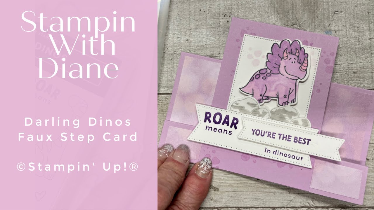 Darling Dinos Faux Step Card