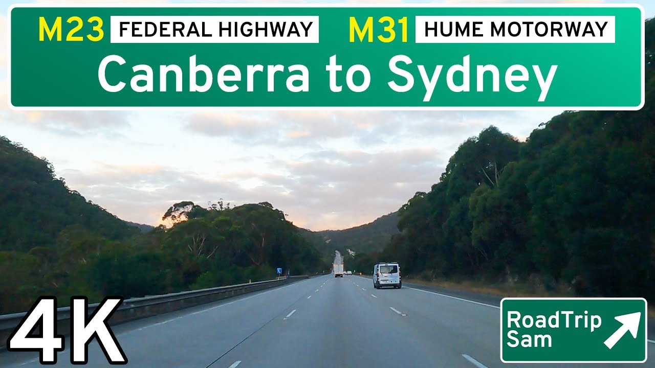 Drive from Canberra to Sydney - Australia - POV / music
