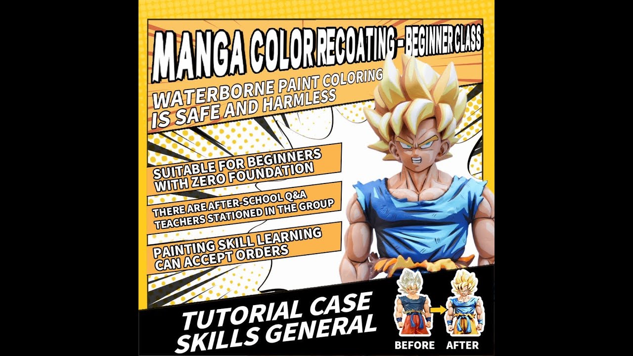 Anime Figures 2D Repaint Online Course-Suitable For Novices#dragonball #repaint #dragonballz #anime