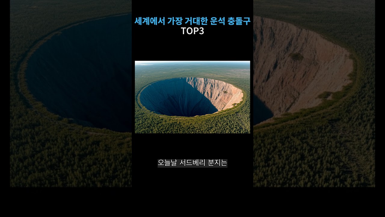 세계에서 가장 거대한 운석 충돌구 TOP3