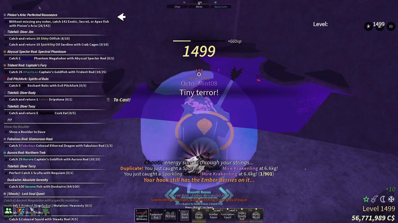 Fisch: Day 100 Grinding for Rare Rods & Compete the Bestiary