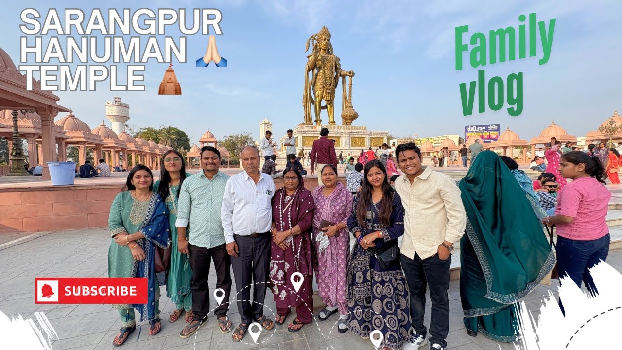 Sarangpur Hanuman Temple Family Vlog | Kastbhanjan Hanuman Ji Darshan 🙏 | Gujarat Trip