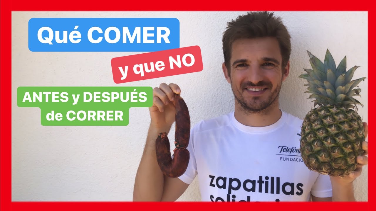 😋Qué COMER ANTES y DESPUÉS de CORRER 🍝☕🏃🐟🥗 I 3 CONSEJOS 💡