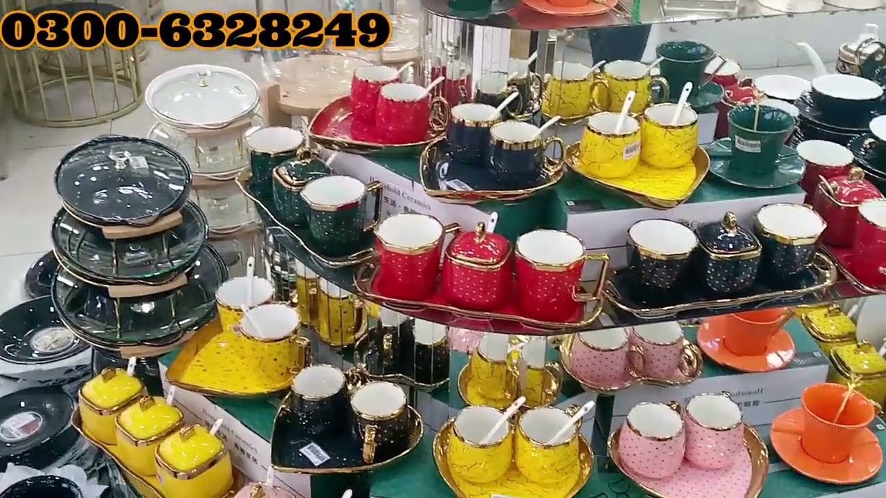 Imported  crockery wo bhi  kum rates myn //  latest crockery designs //  CRYSTAL CROCKERY //