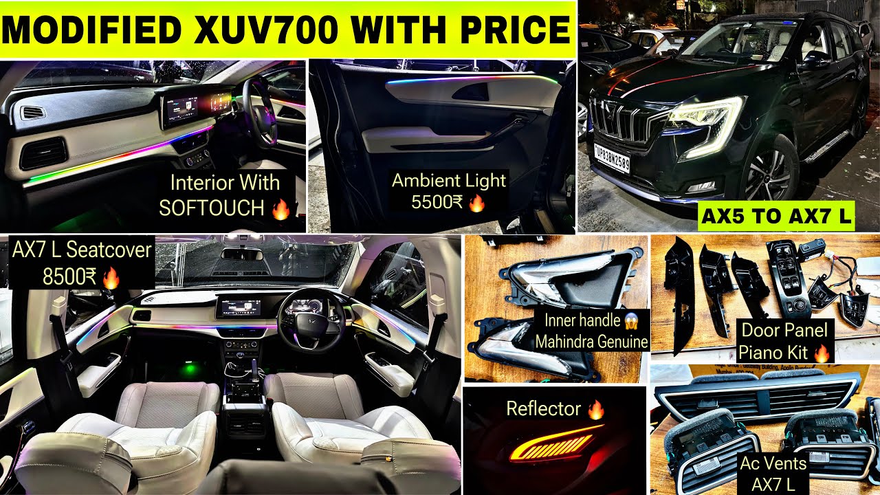 Xuv 700 AX5 To AX7L Modified 🔥 Xuv700 MODIFICATION 😱 Xuv 700 Mahindra Genuine Accessories