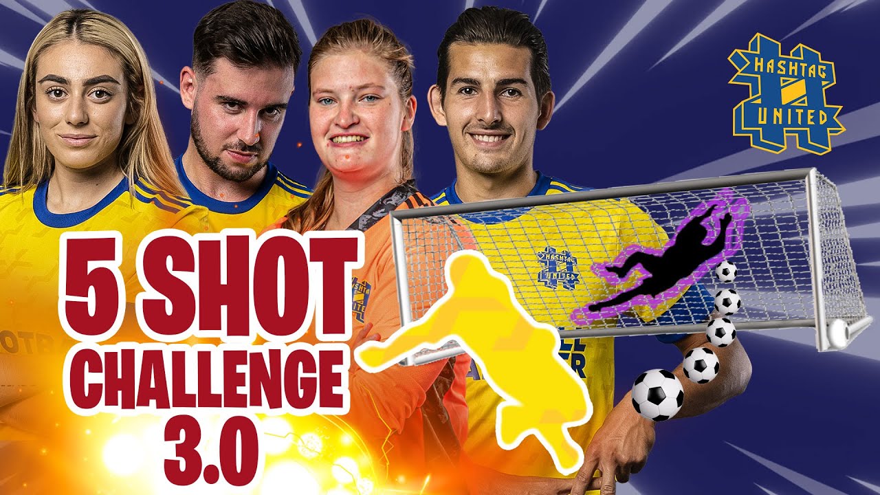 MEN'S VS WOMEN'S TEAM! HASHTAG UNITED 5 SHOT CHALLENGE 3.0