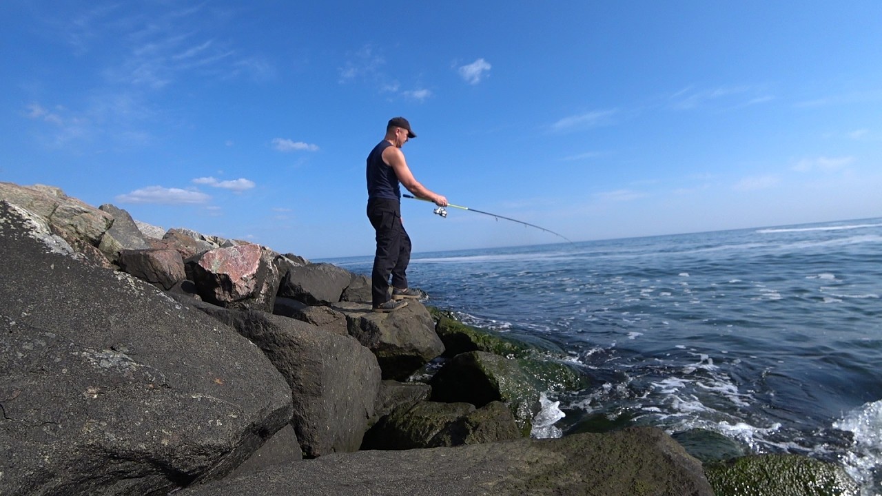 Як ловити бичка в Одесі 🎣 Чорне море, ловля з буни біля берега