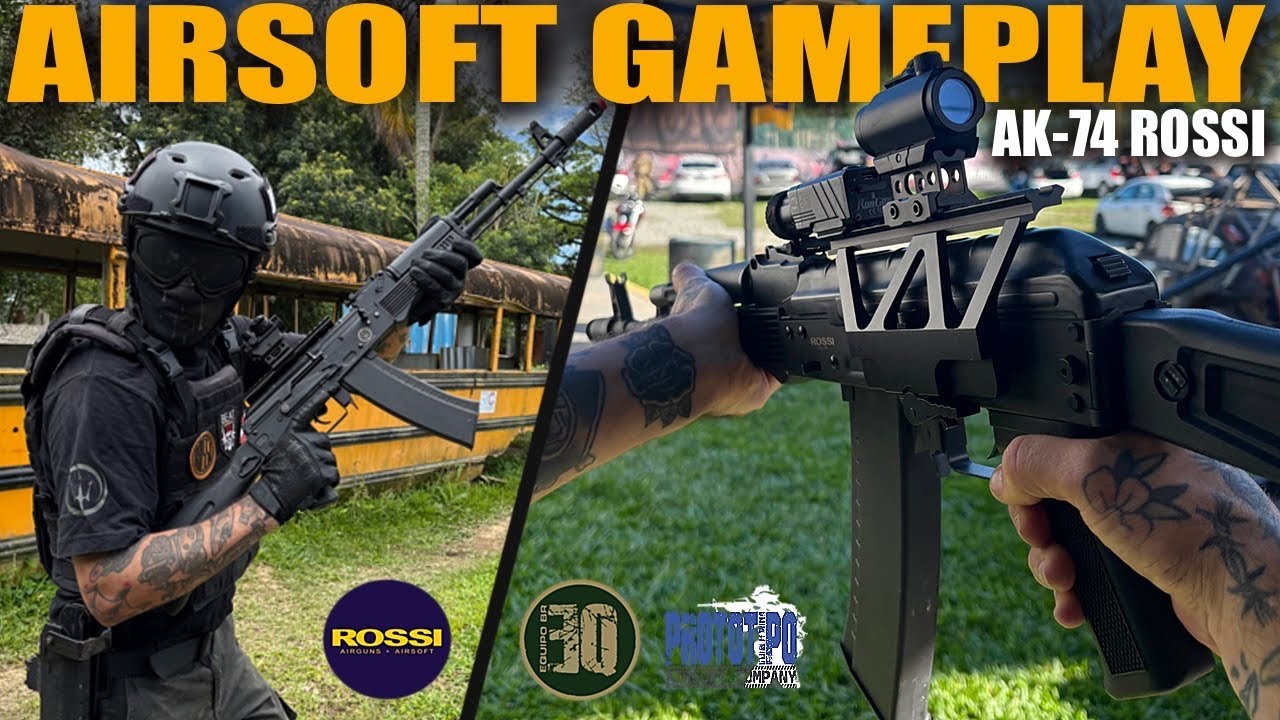 JOGUEI DE AK-74 NO MAIOR CAMPO DE SC - DISTRITO 47 AIRSOFT - NEPTUNE AK 74 ROSSI