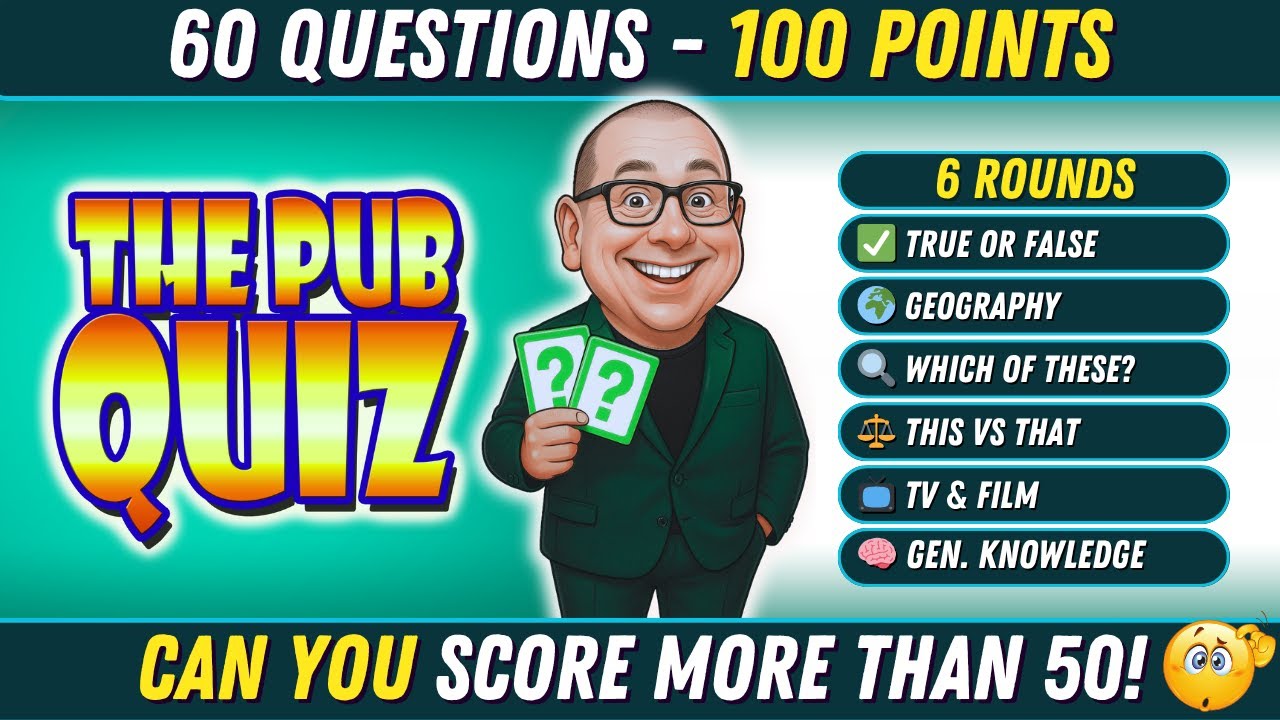 Trivia Quiz &ndash; 60 Trivia Questions & Answers | 6 Round Pub Quiz