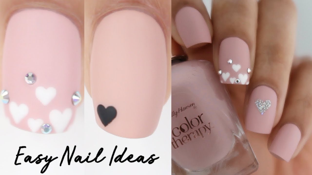 EASY Valentine's Day nail ideas!