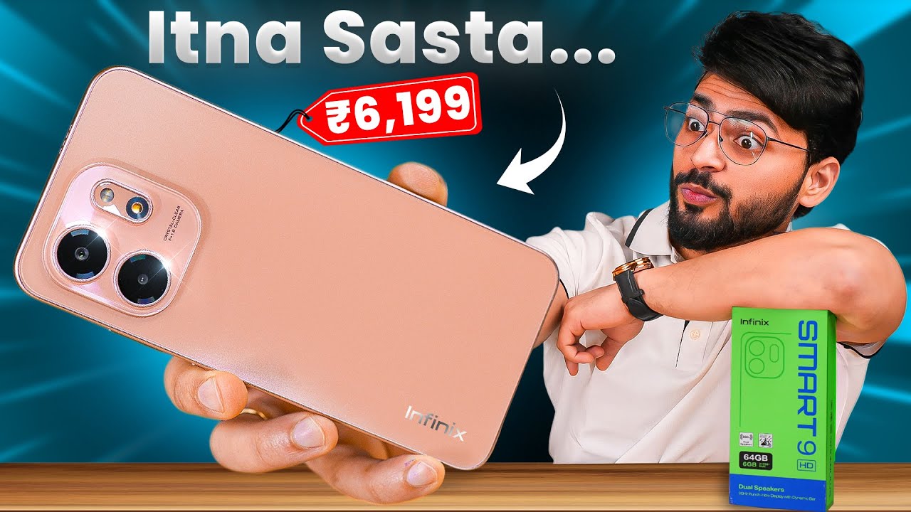 ₹6,200 Ka Smartphone 🚀 | 90Hz Display + Dual Speakers 🔊 | Infinix SMART 9 HD Review ⚡️