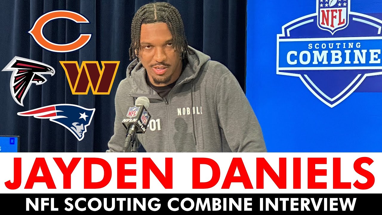 Jayden Daniels NFL Combine Interview On Lamar Jackson, College Journey & Atlanta Falcons