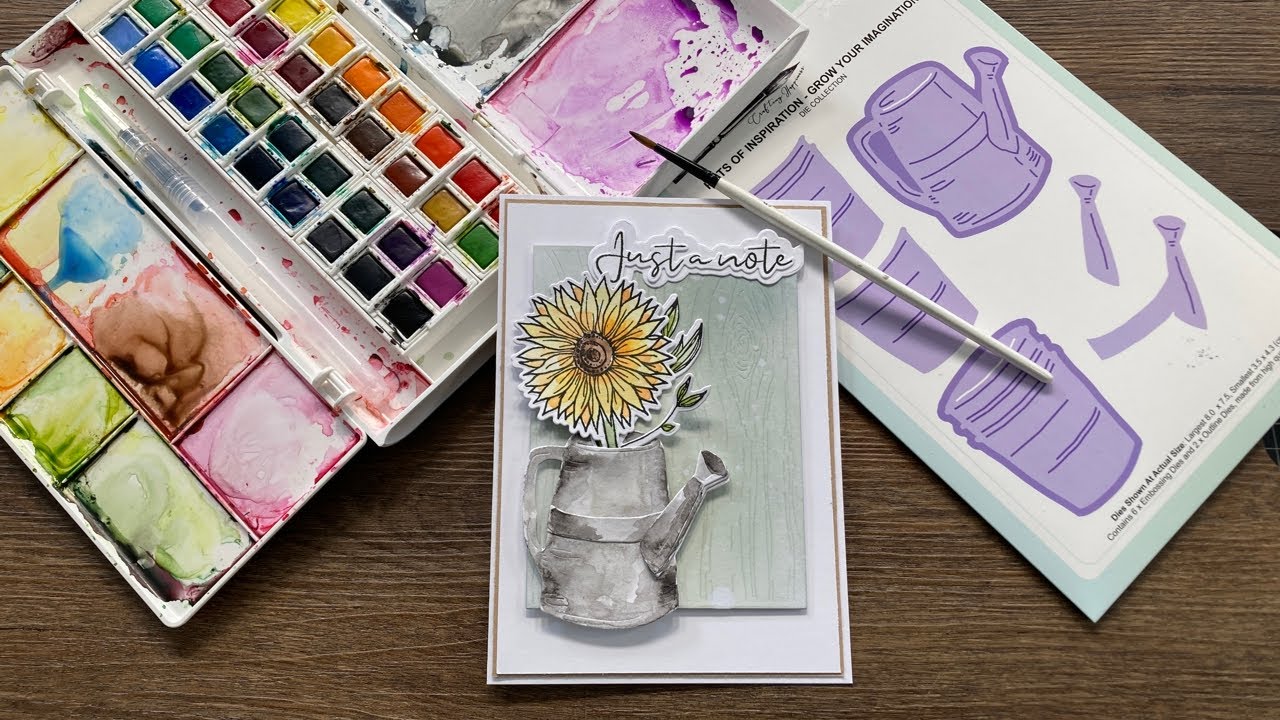 QUICK CARDS - HOW TO -  WATERCOLOUR - DIE CUT AND STAMP - QUICK AND FAST!