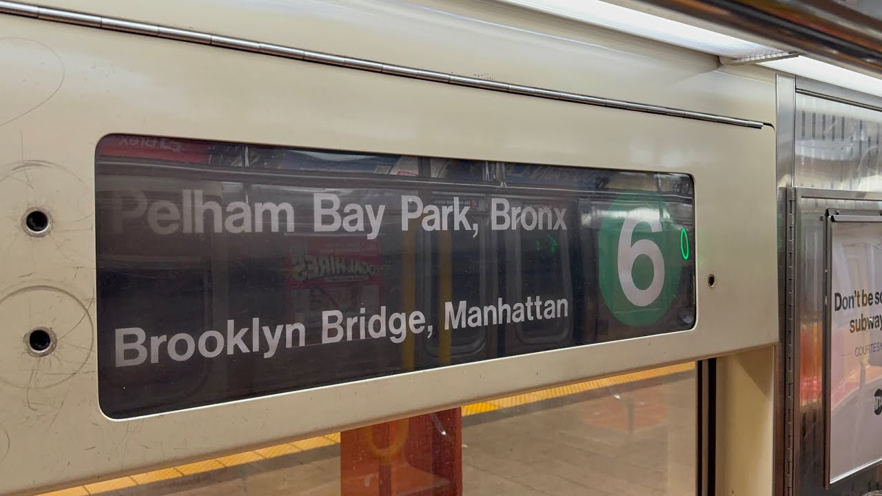 IRT Lexington Av Local: R62A (6) Train [Brooklyn Bridge-City Hall to Pelham Bay Park #3]