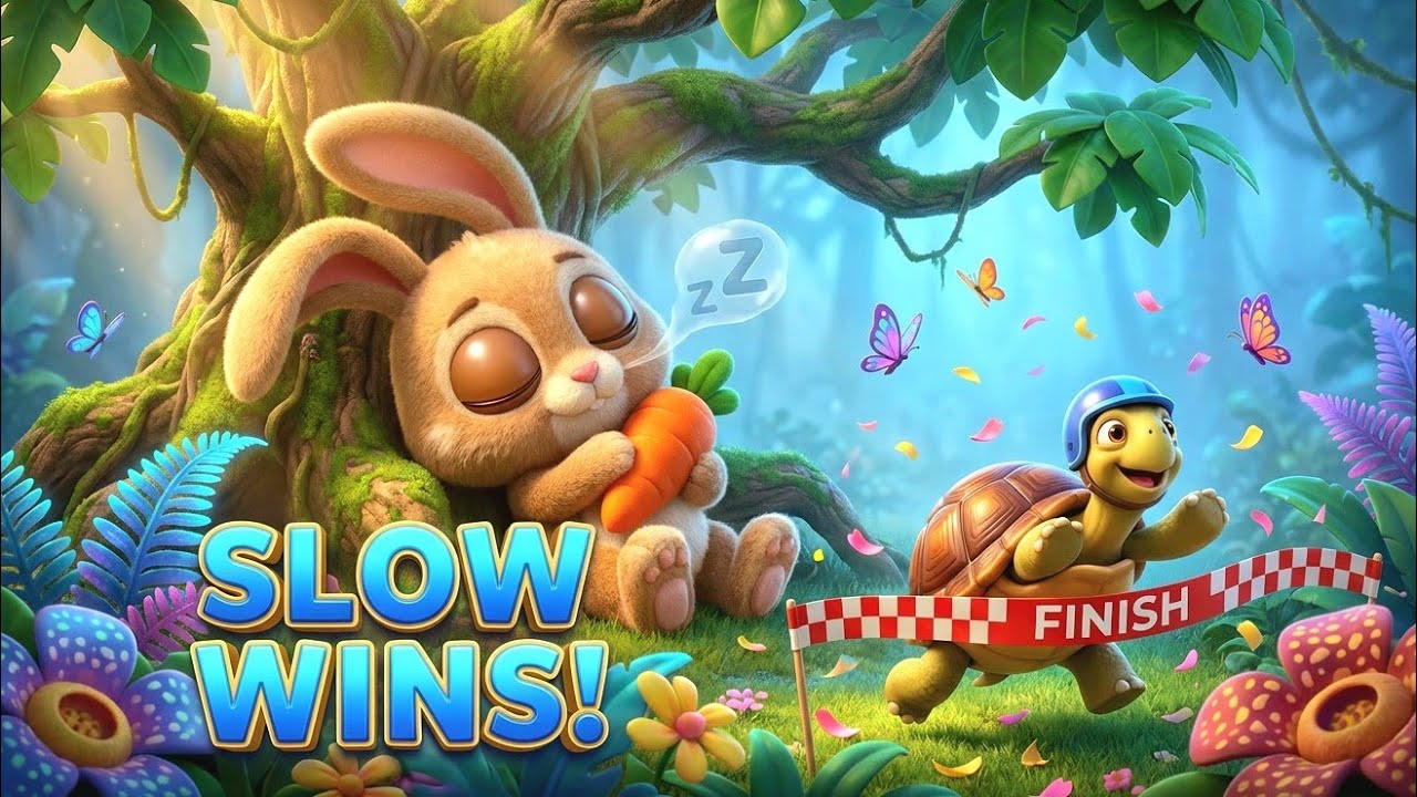 The Tortoise & Hare Race 🐢🐇 Fun Jungle Action Rhyme for Kids
