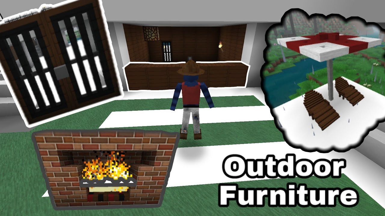 How to make outdoor furniture in Mini block craft 3d
