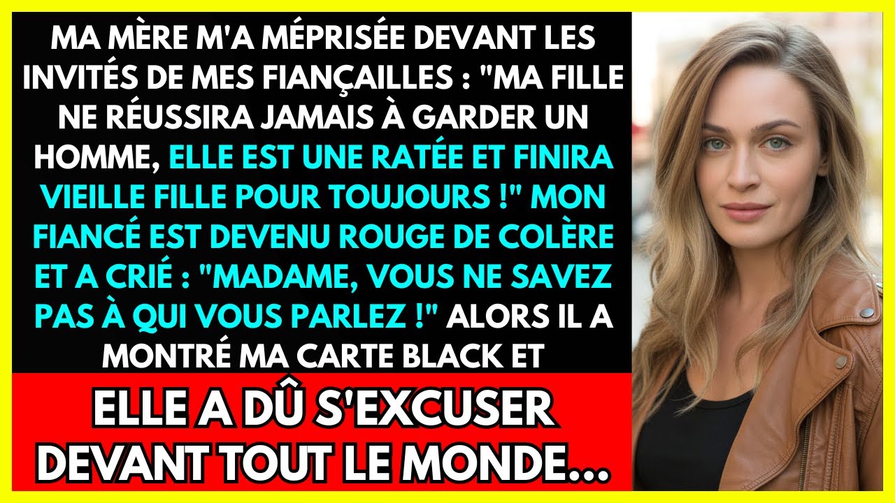 MA MÈRE M'A MÉPRISÉE DEVANT LES INVITÉS DE MES FIANÇAILLES : 