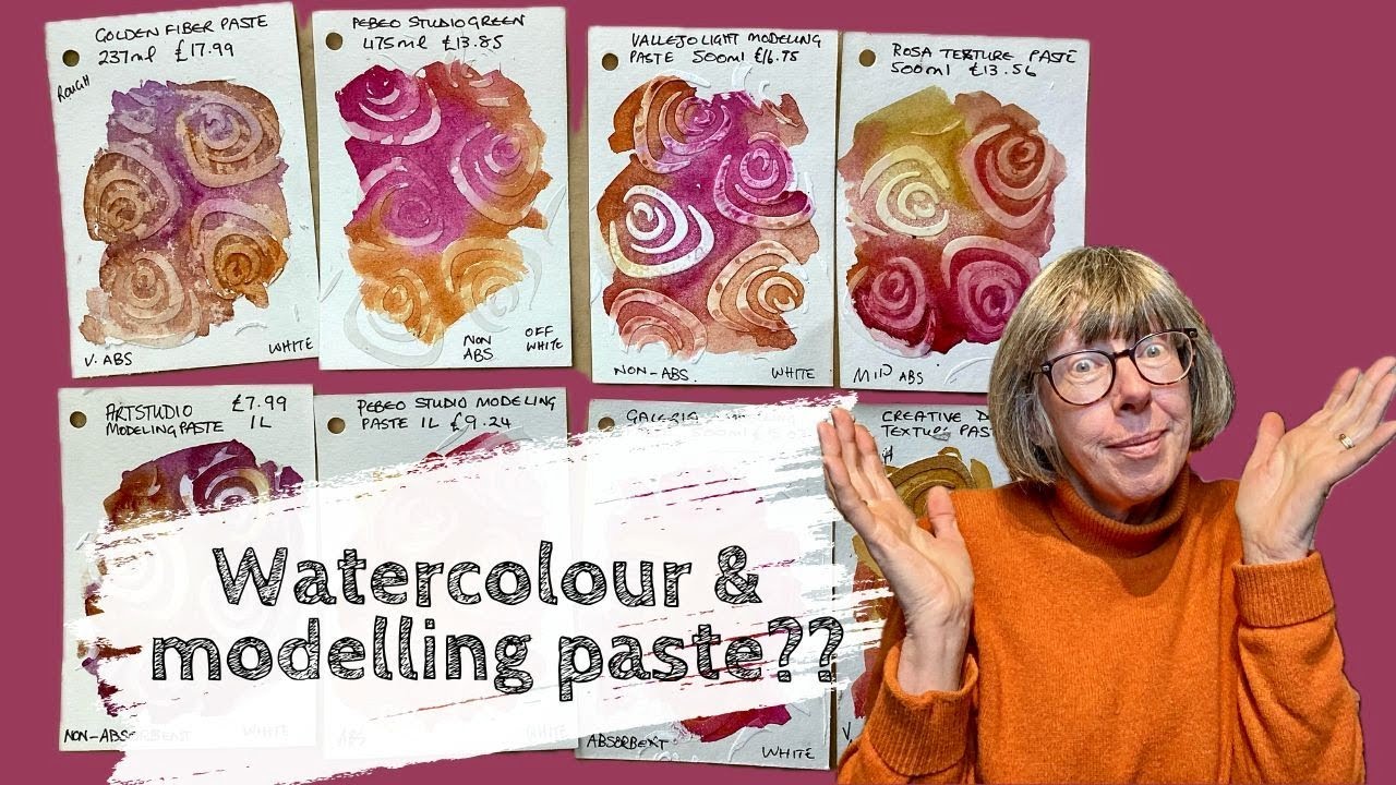 How to use modelling paste and watercolour