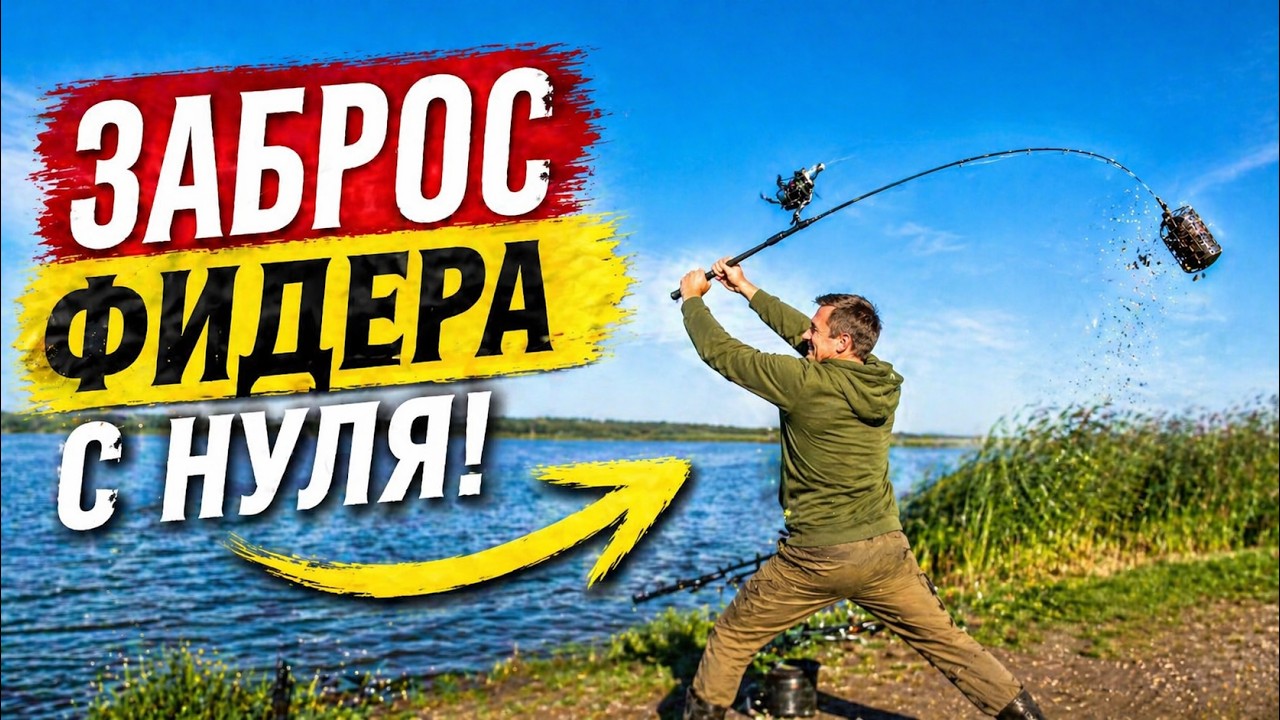 Техника заброса фидера для начинающих.  заброс фидером