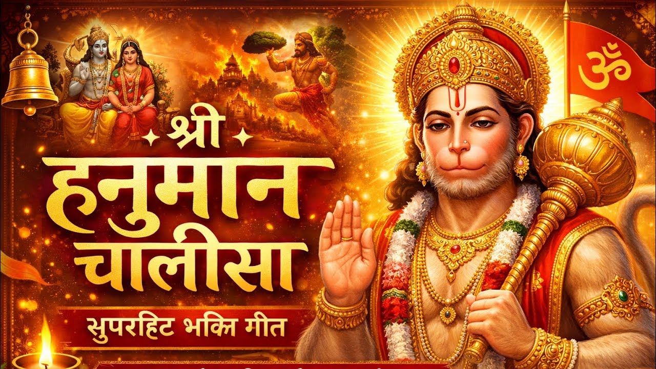 श्री हनुमान चालीसा | Original Hanuman Chalisa | संकट मोचन हनुमान | Powerful Bhajan 2026