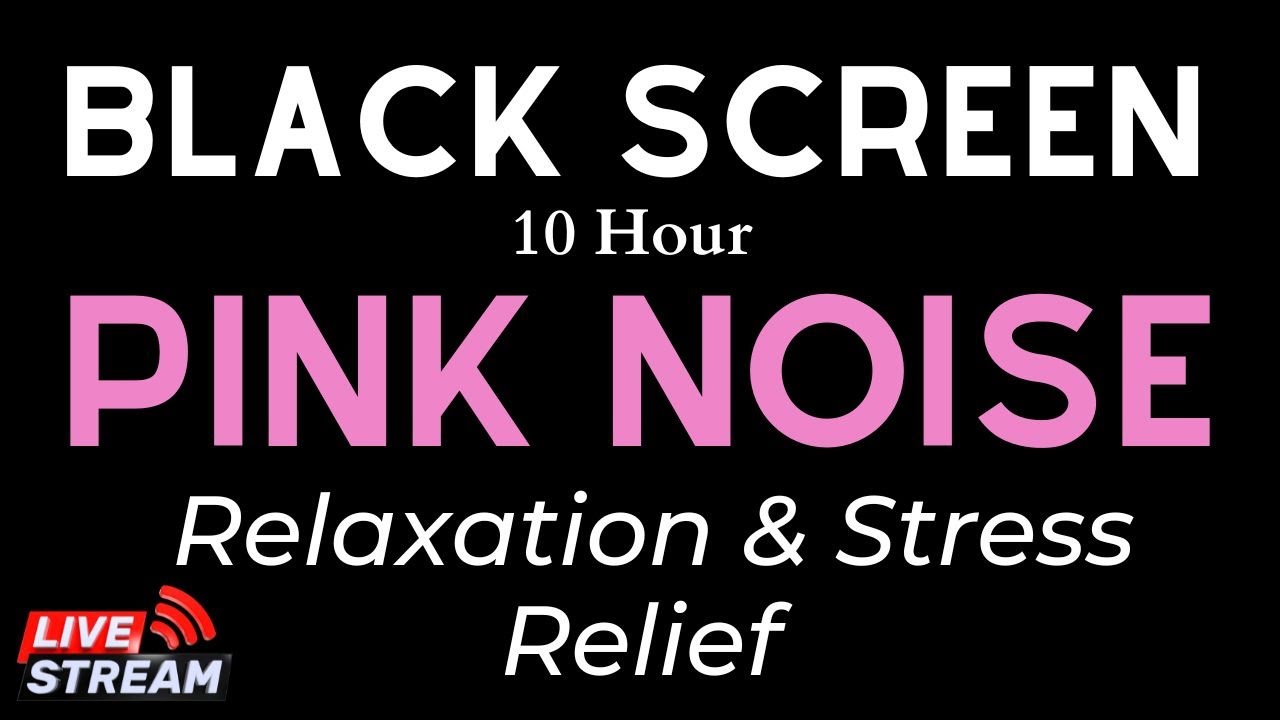 Let Go of Stress: Soothing PINK NOISE Black Screen for Meditation, Deep Relaxation & Restful Nights