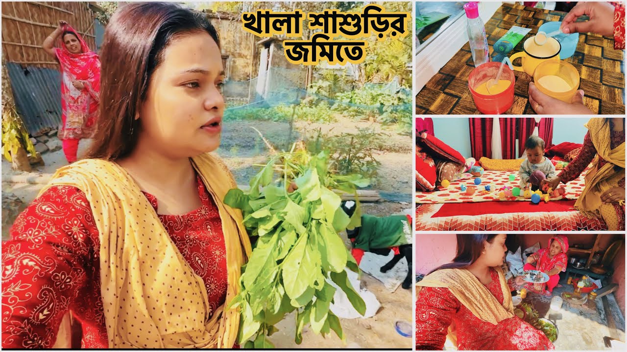 খালা শাশুড়ির জমিতে সবজির বাগান!🔥 #gardening vegetable vlog 