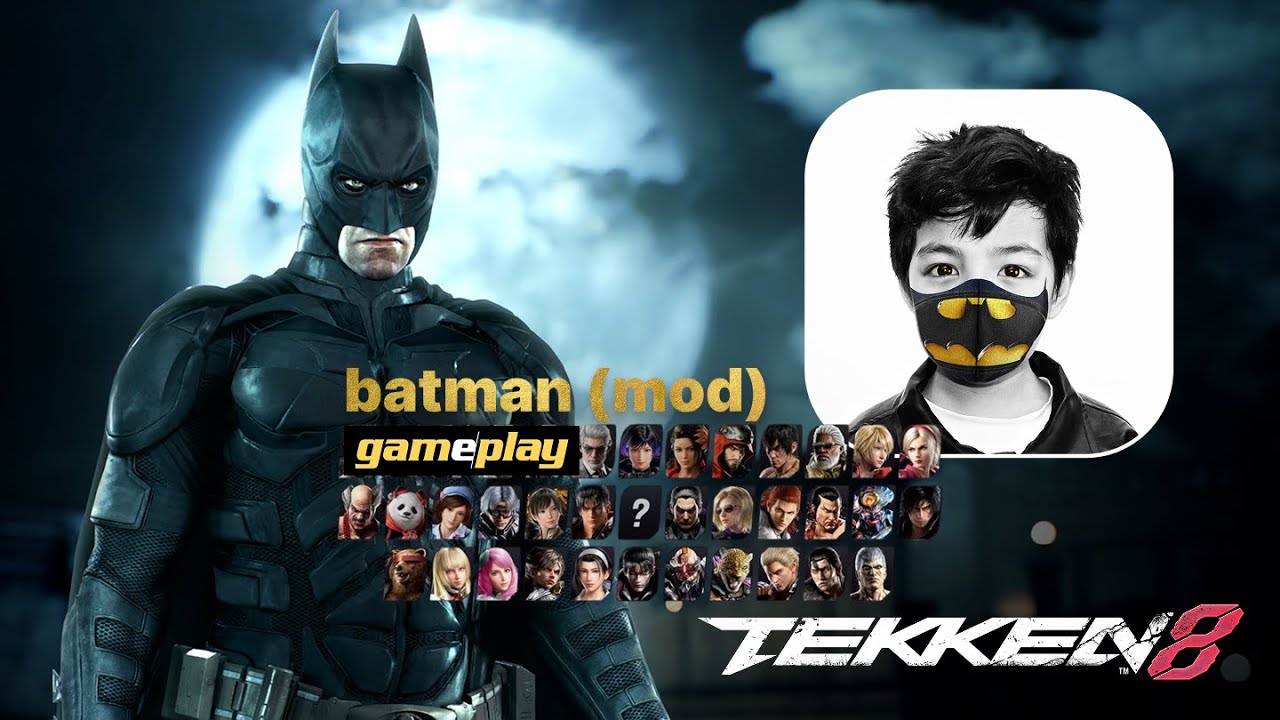 TEKKEN 8 - BATMAN MOD - 5YEAR OLD HARD LEVEL Gameplay @(1080p) - 60ᶠᵖˢ ✔
