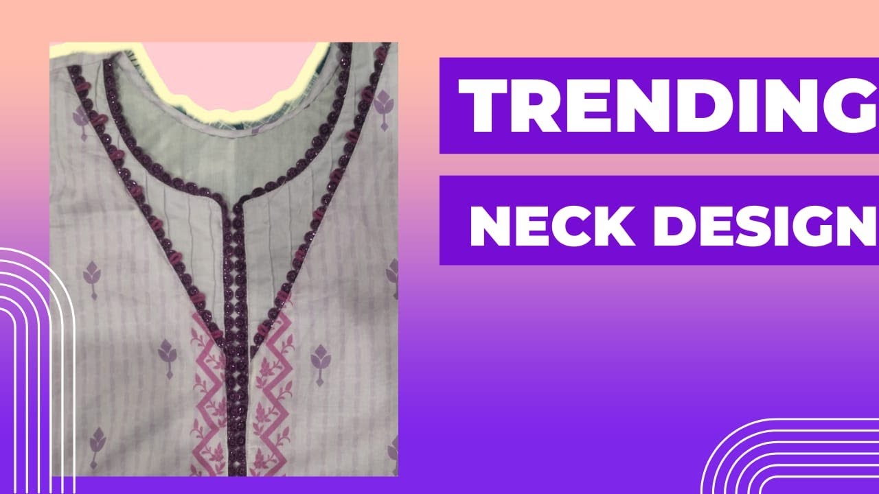 Viral Neck Design 2025 / how to sew viral neck design/ Eid gala design