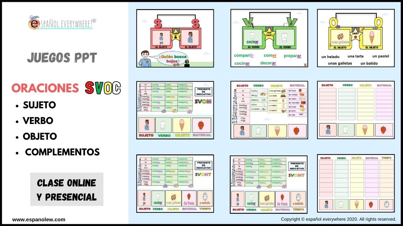💻✂¿Cómo enseñar a formar oraciones? 💡Sujeto, verbo, objeto y complementos. 💡GRAMÁTICA DIVERTIDA.