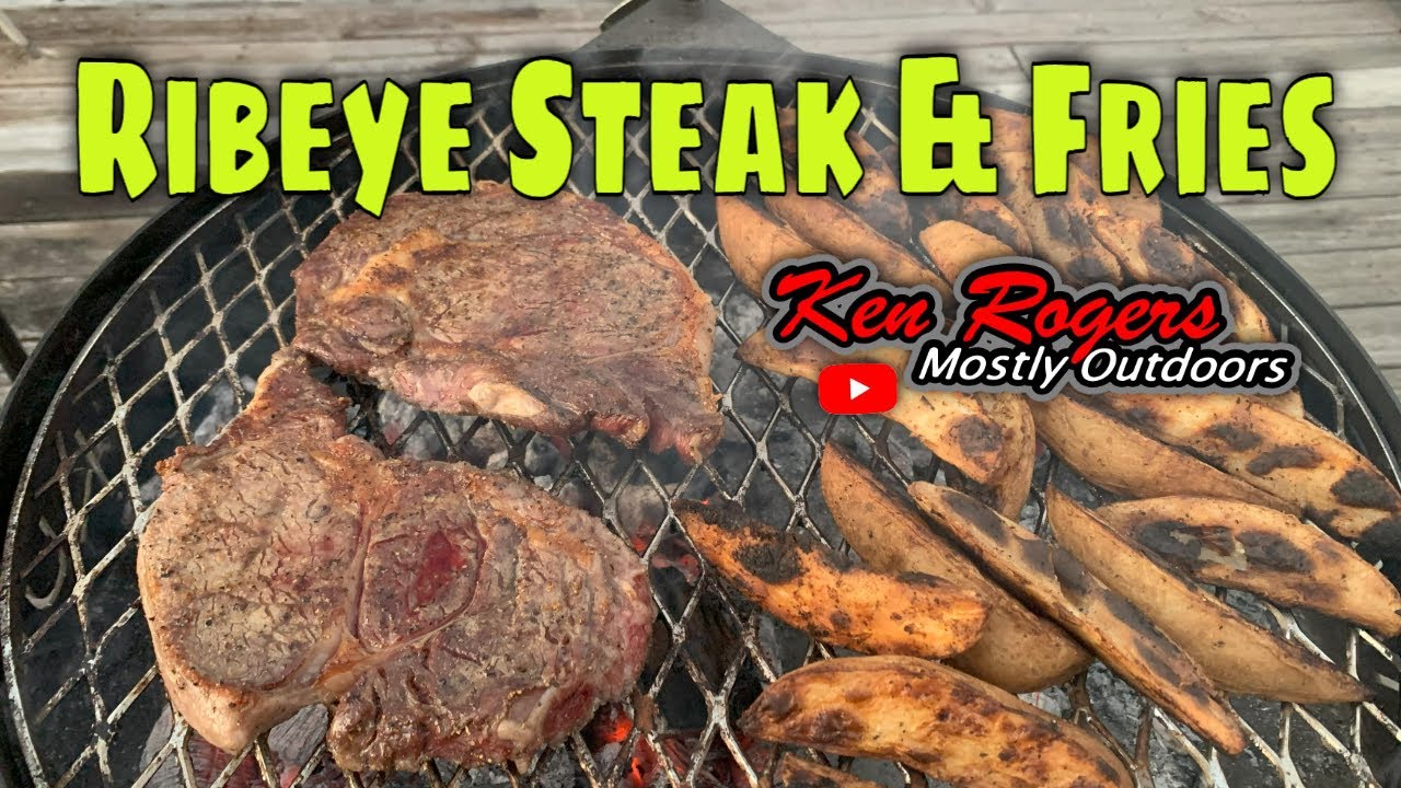 Ribeye Steak and Steak Fries on the KUDU Grill