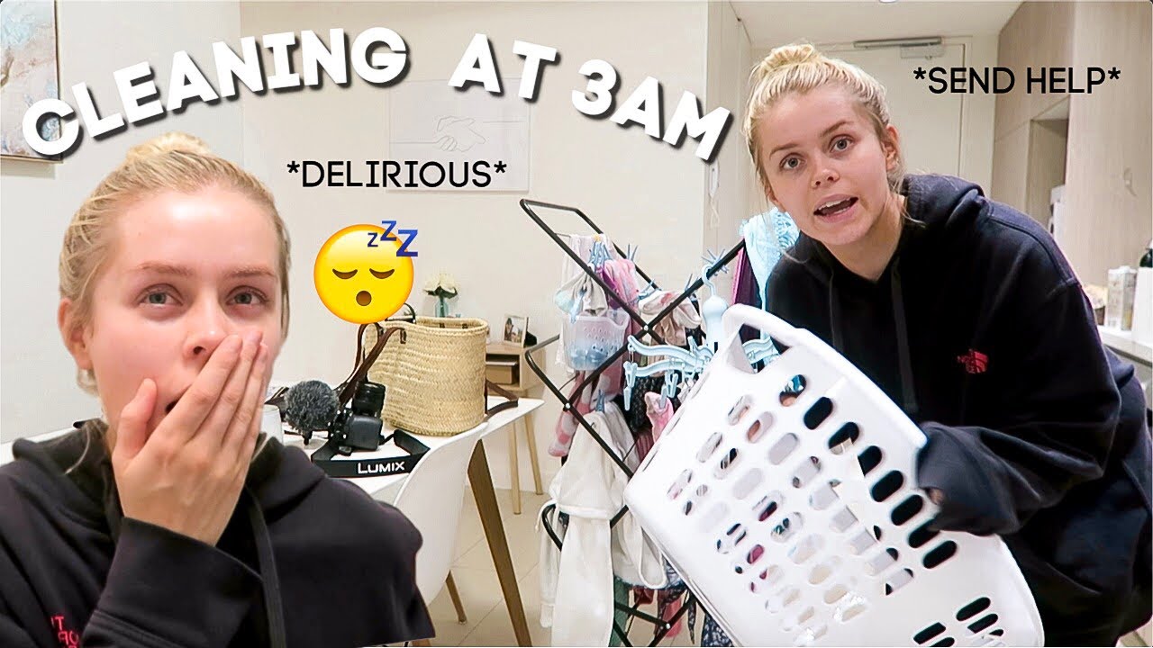 DEEP CLEANING MY APARTMENT AT 3AM *So Delirious*