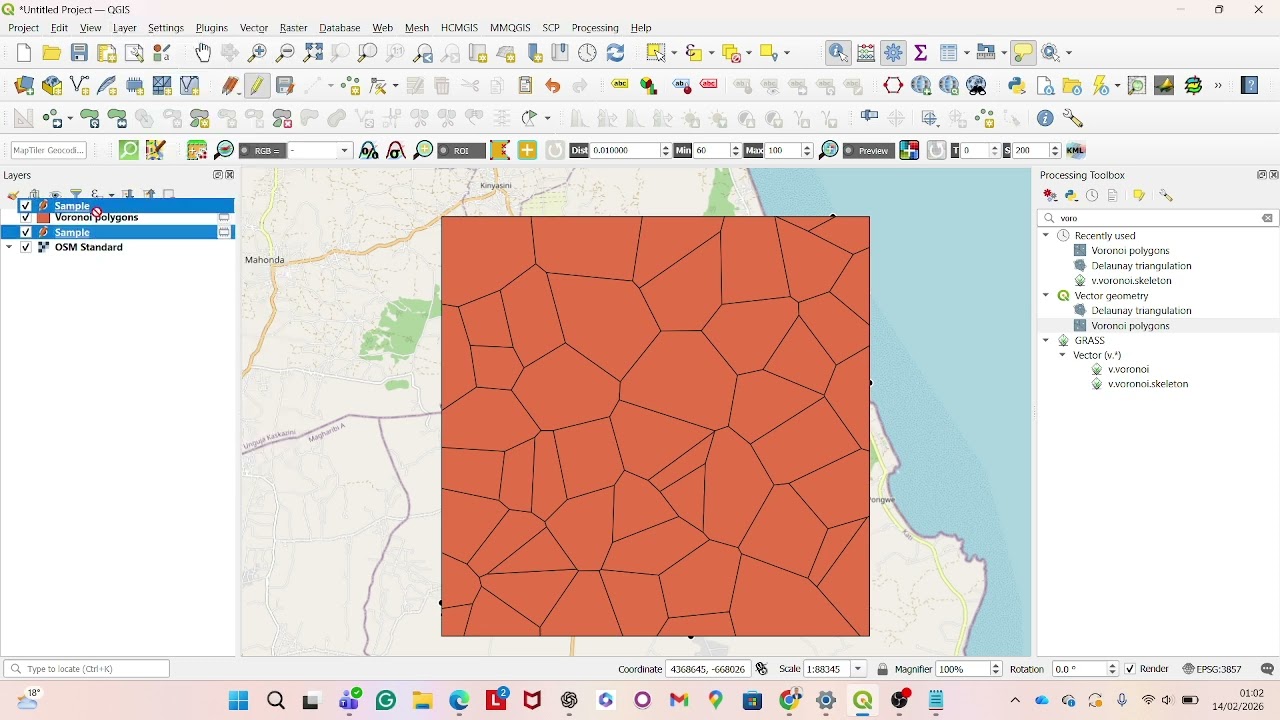 Voronoi Polygon in QGIS (Thiessen Polygons)