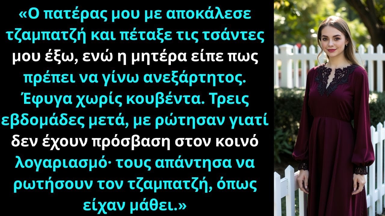 «Δεν είσαι τίποτα άλλο παρά ένας τζαμπατζής», γρύλισε ο πατέρας μου, πριν σύρει τις τσάντες μου…