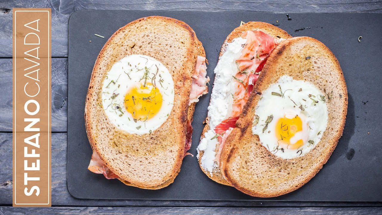 EGG-IN-A-HOLE-SANDWICH di pane di segale con uova al tegamino || BRUNCH IN ALTO ADIGE