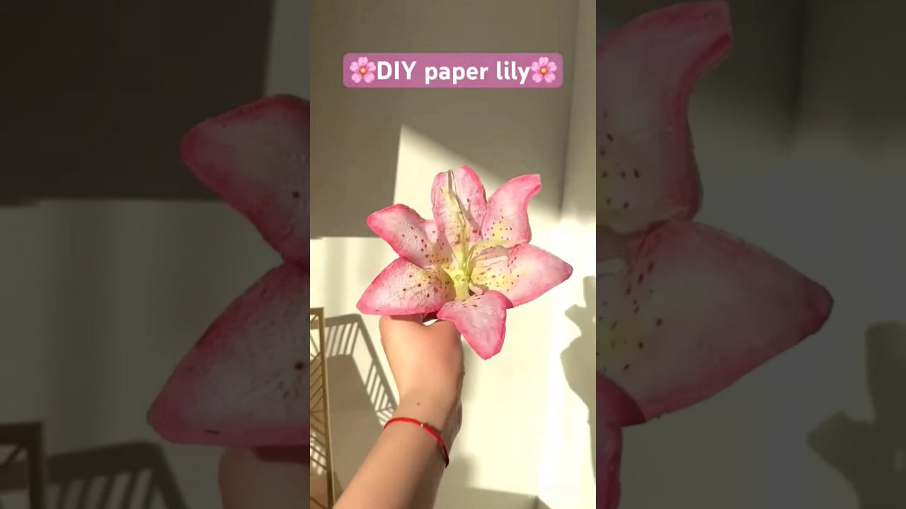 diy paper lilly flower #diy #flowers #paper #handmade #lillyflower #artandcraft #flowers #lilly