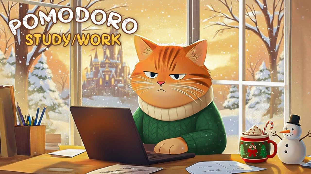 Cozy Winter Office ✨ Focus with Tabby 🐱 30/5 Pomodoro Timer | Chill Music for a New Start 2026