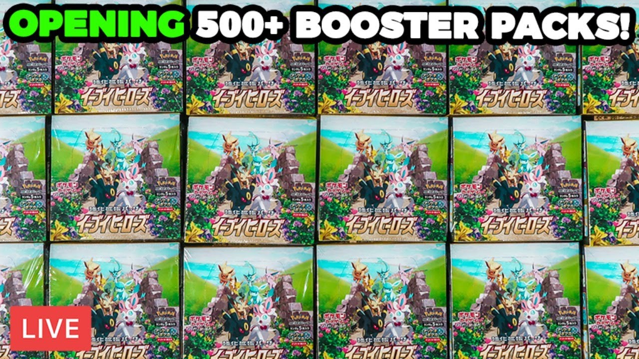 Opening 500+ Pokemon Eevee Heroes Japanese Booster Packs! *BOX BREAK*