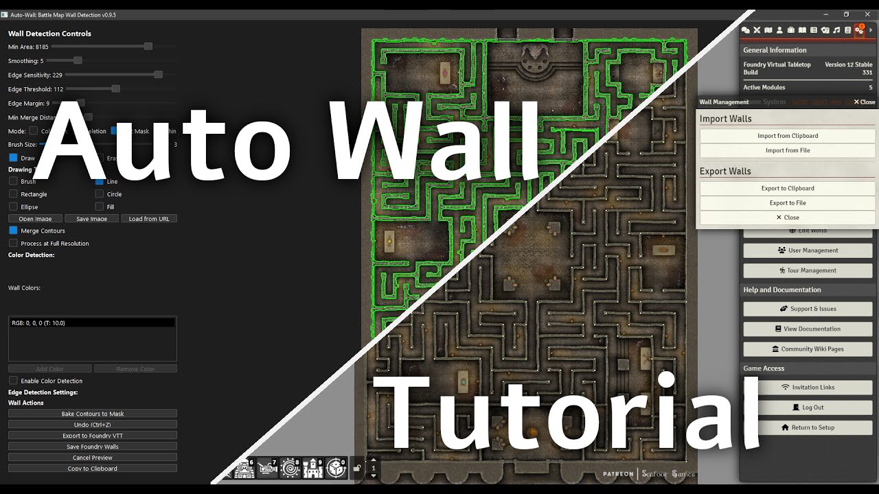 Auto Wall Tutorial - Automatic Wall Detection for Foundry VTT