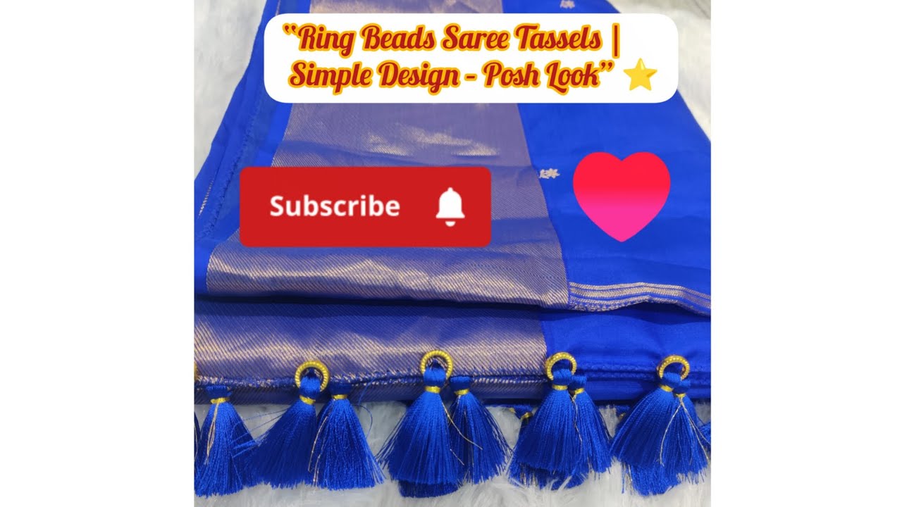 Ring beads saree tassels | Simple design – Posh look ✨Perfect for a classy saree finish.