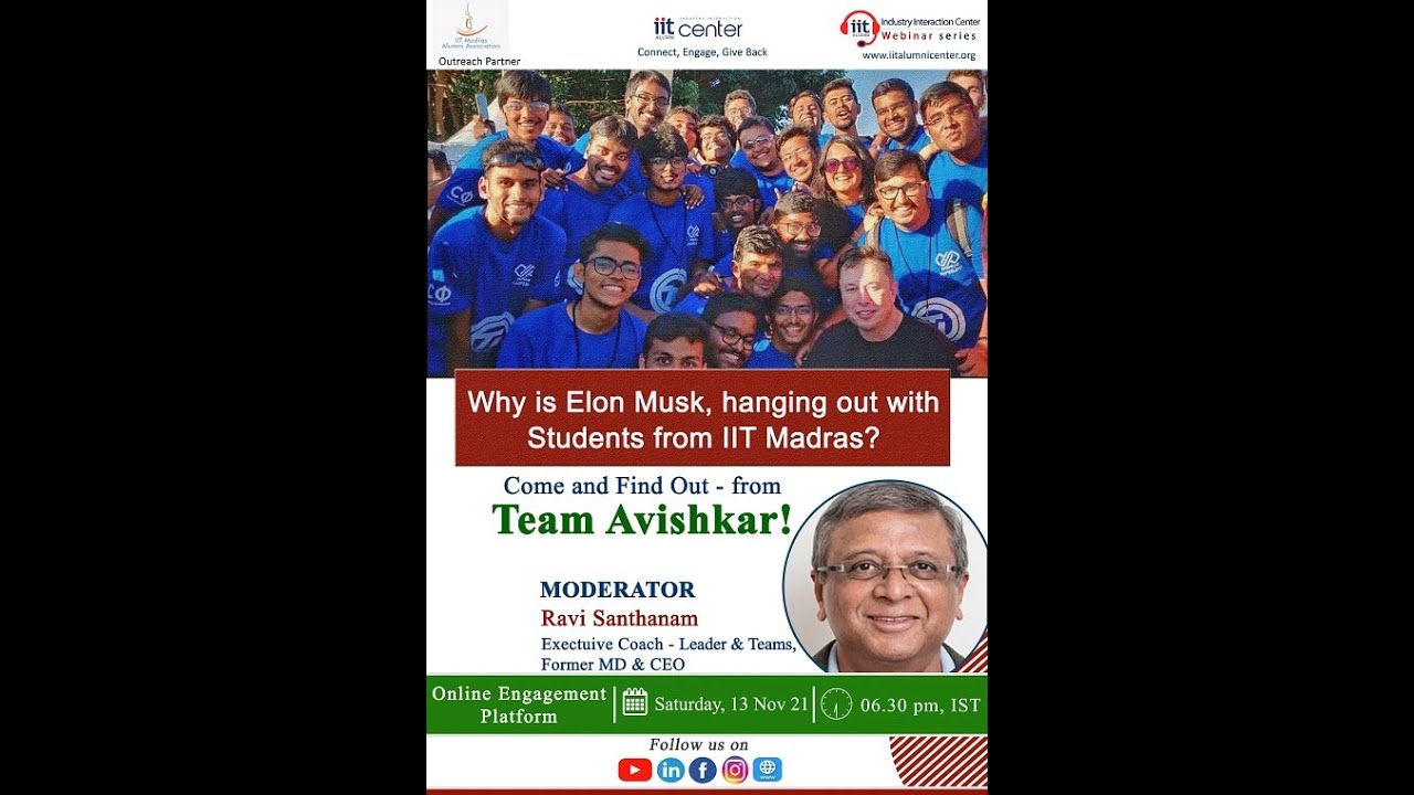 Why is Elon Musk, hanging out with Students from IIT Madras?