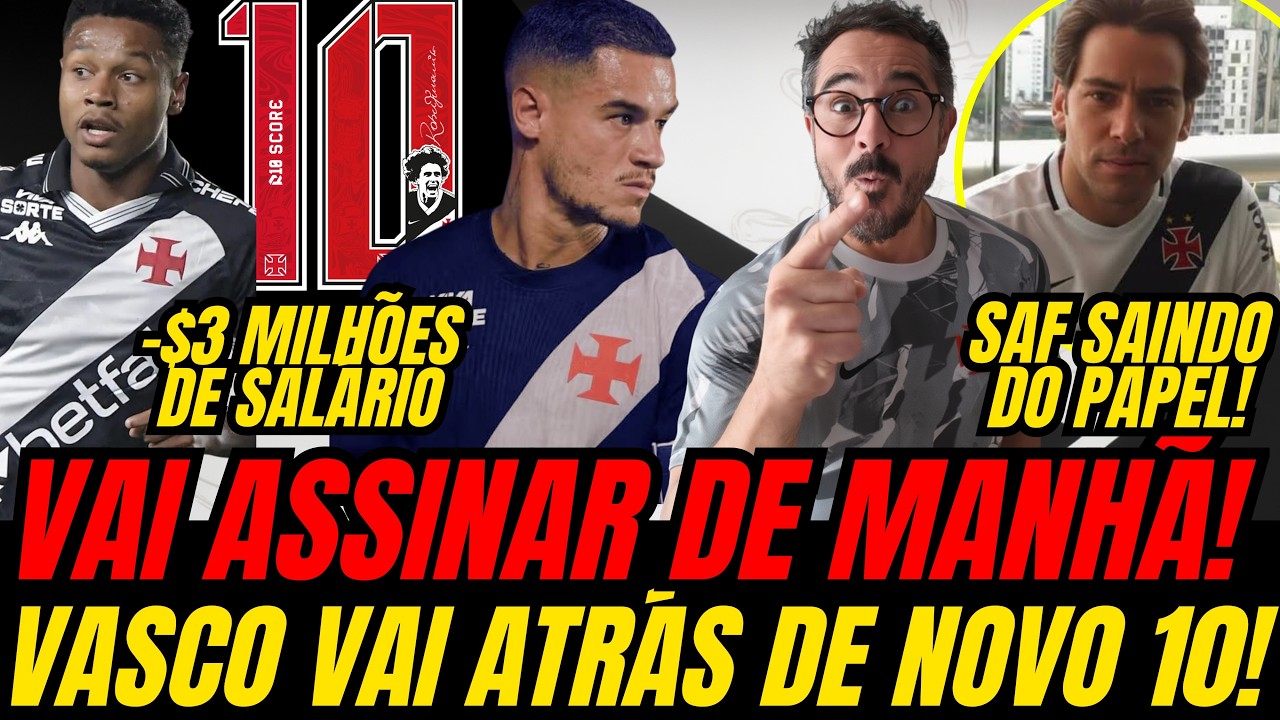 VAI ASSINAR HOJE DE MANHÃ: VASCO FORTE NO MERCADO ATRÁS DE MAIS 2 REFORÇOS! REUNIÃO VENDA DO VASCO