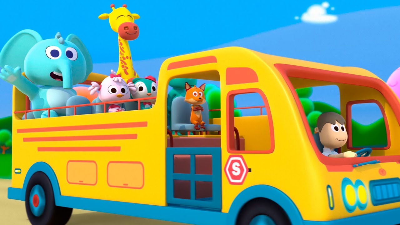 Las Ruedas del Autobús 🚌 Canciones Infantiles para Viajar en Auto 🚌 Canciones del Zoo