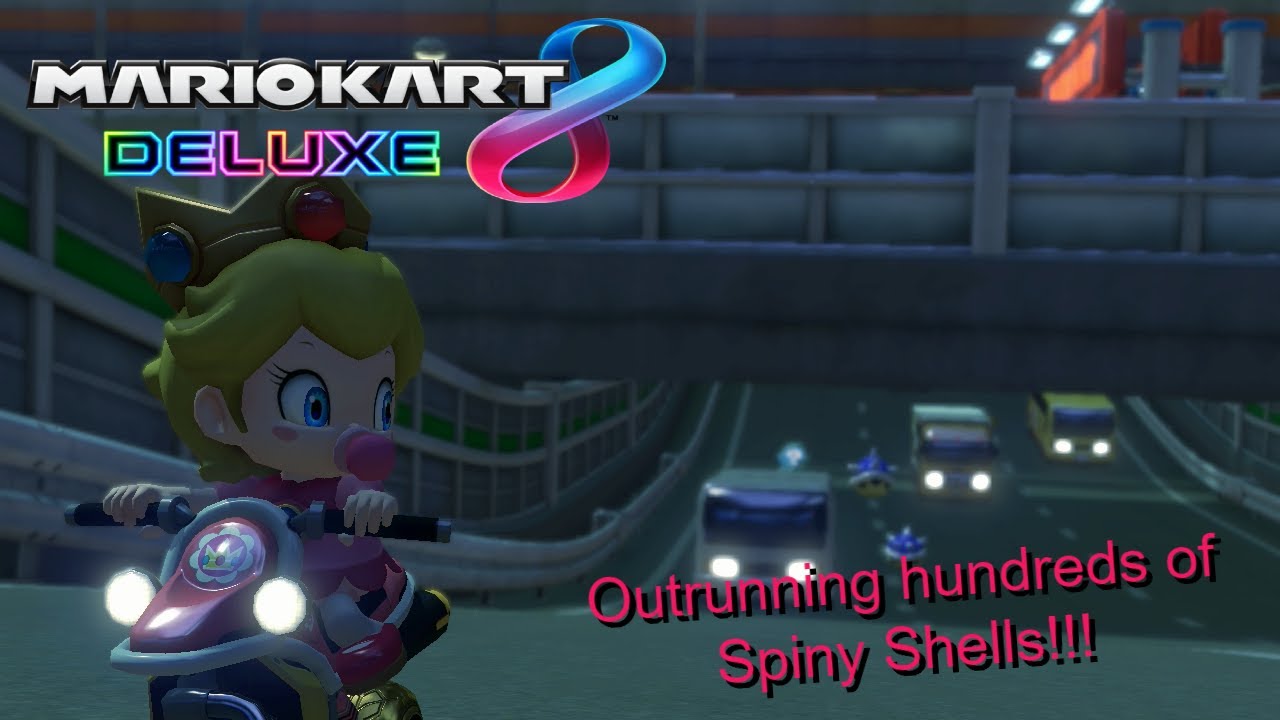 Outrunning hundreds of Spiny Shells in Mario Kart 8 Deluxe!!