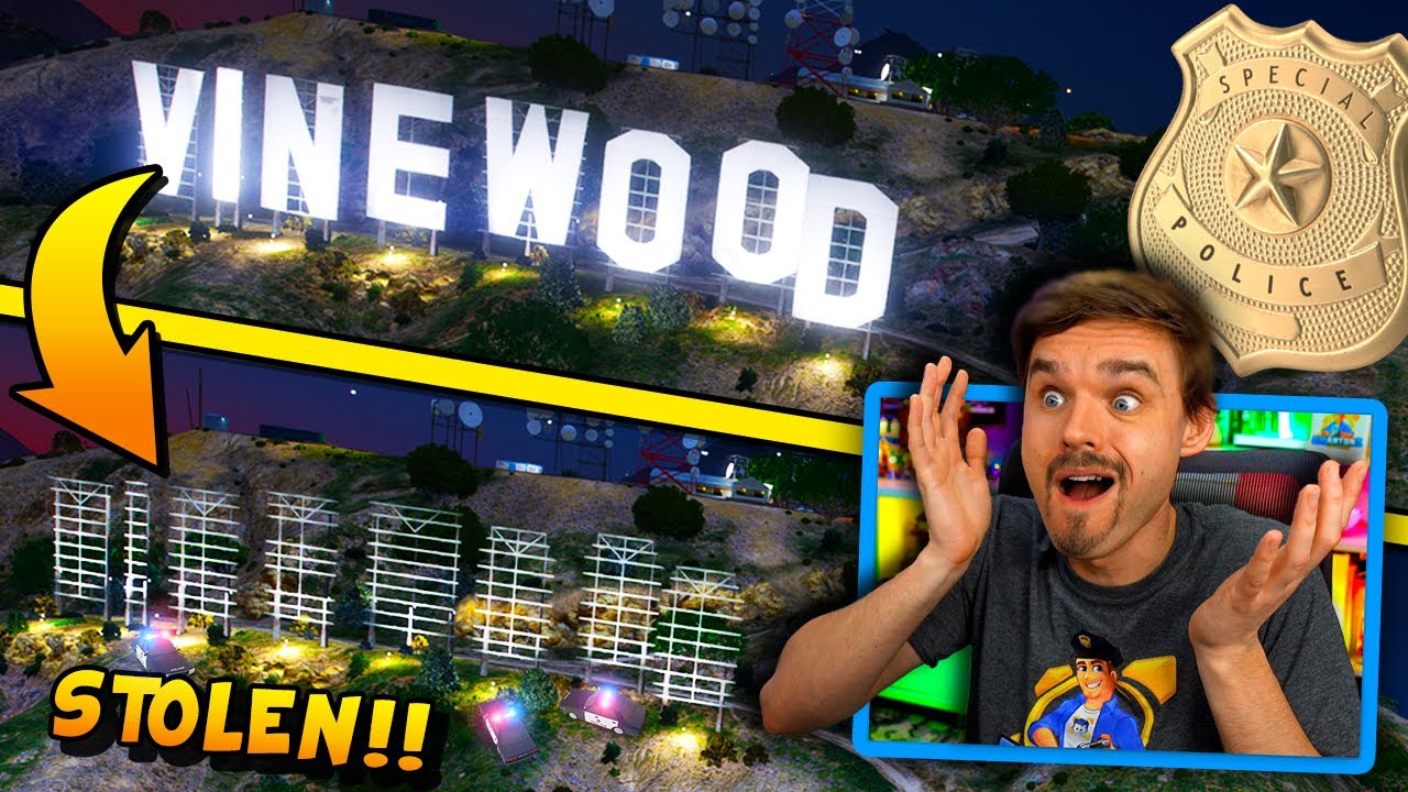 In GTA 5.. Vinewood Sign STOLEN! I'm the COP sent to FIND IT! (Conspiracy!)
