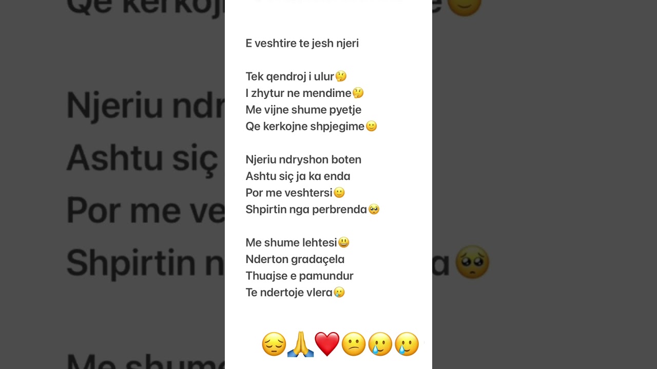 E veshtire te jesh njeri